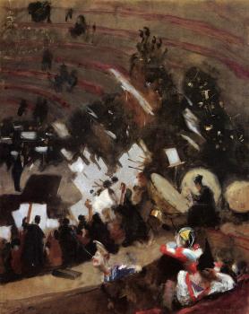 John Singer Sargent : Rehearsal of the Pas de Loup Orchestra at the Cirque d'Hiver